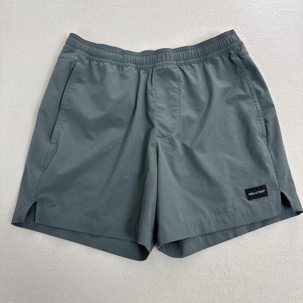 Hollister Men Hybrid Activewear Shorts Sz S Heathered Charcoal Sports